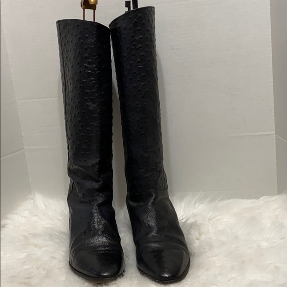 Vintage Ostrich knee high boots - Picture 1 of 10